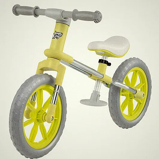 12 Inch Balance Bike with Adjustable Seat and Rotatable Handlebar-Green - Color